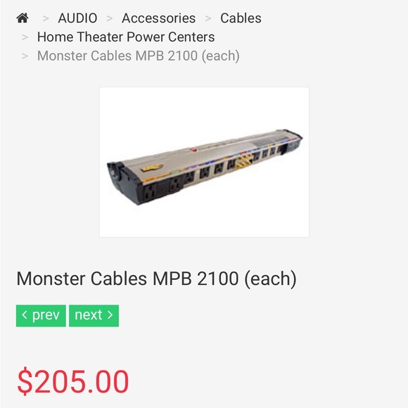 Monster Power Home Theatre Powerbar 2100 - Picture 4 of 4